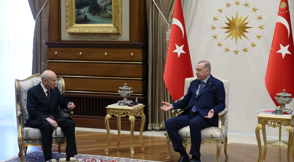 Erdoğan ve Bahçeli, Cumhurbaşkanlığı'nda görüşme