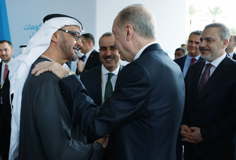 Cumhurbaşkanı Recep Tayyip Erdoğan, Birleşik Arap Emirlikleri (BAE) Devlet Başkanı Muhammed bin Zayid Al Nahyan ile